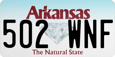 AR license plate 502WNF