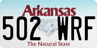 AR license plate 502WRF