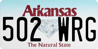 AR license plate 502WRG