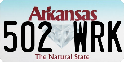 AR license plate 502WRK
