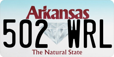 AR license plate 502WRL