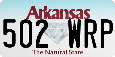 AR license plate 502WRP
