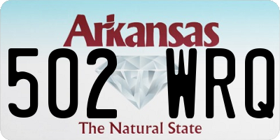 AR license plate 502WRQ