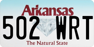 AR license plate 502WRT