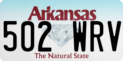 AR license plate 502WRV