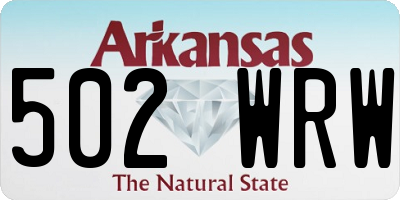 AR license plate 502WRW