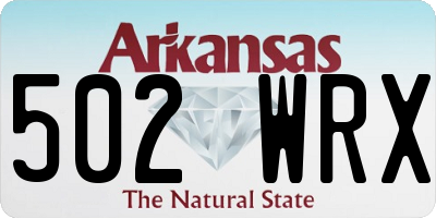 AR license plate 502WRX