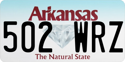 AR license plate 502WRZ