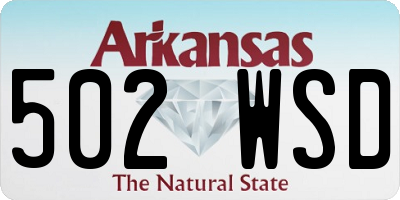 AR license plate 502WSD