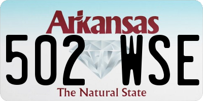 AR license plate 502WSE