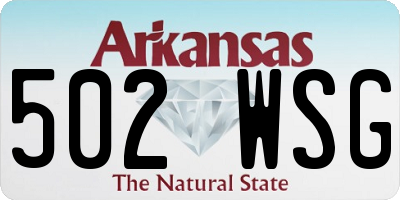 AR license plate 502WSG