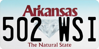 AR license plate 502WSI