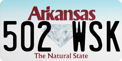 AR license plate 502WSK