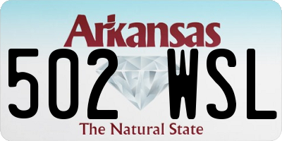 AR license plate 502WSL