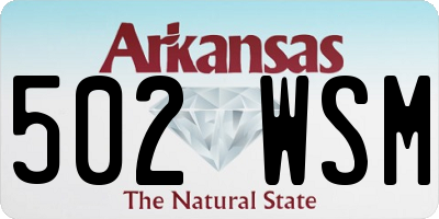 AR license plate 502WSM