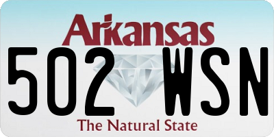 AR license plate 502WSN