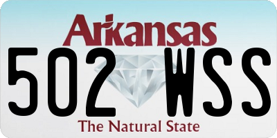 AR license plate 502WSS