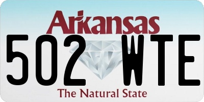 AR license plate 502WTE