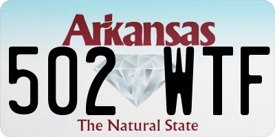 AR license plate 502WTF
