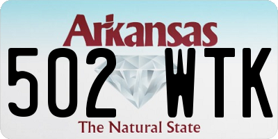 AR license plate 502WTK