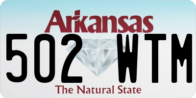 AR license plate 502WTM