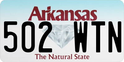 AR license plate 502WTN