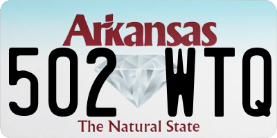AR license plate 502WTQ