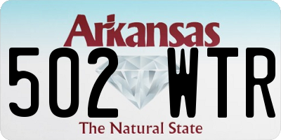 AR license plate 502WTR