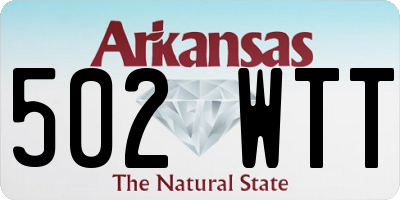 AR license plate 502WTT