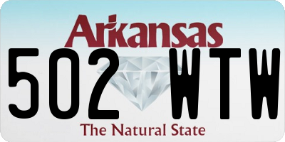 AR license plate 502WTW