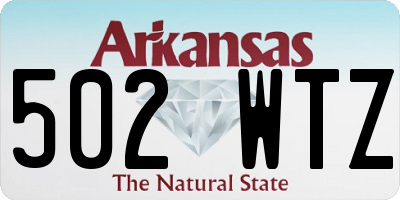 AR license plate 502WTZ