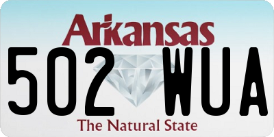 AR license plate 502WUA