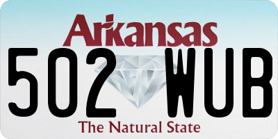 AR license plate 502WUB