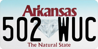 AR license plate 502WUC