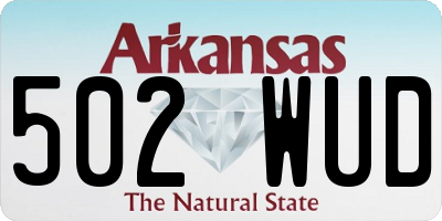 AR license plate 502WUD