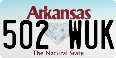 AR license plate 502WUK