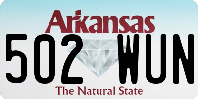 AR license plate 502WUN