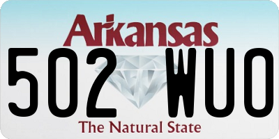 AR license plate 502WUO