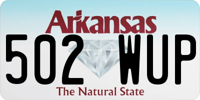 AR license plate 502WUP