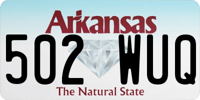 AR license plate 502WUQ