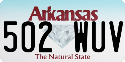 AR license plate 502WUV