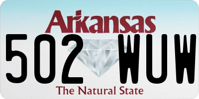 AR license plate 502WUW