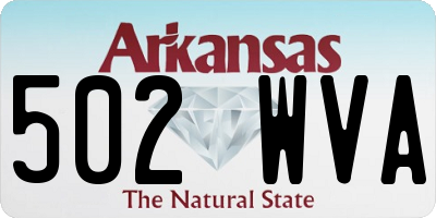 AR license plate 502WVA