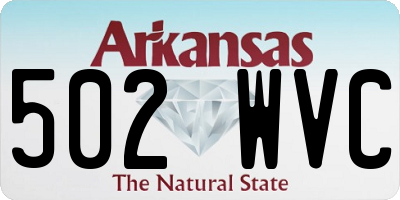 AR license plate 502WVC