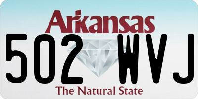 AR license plate 502WVJ