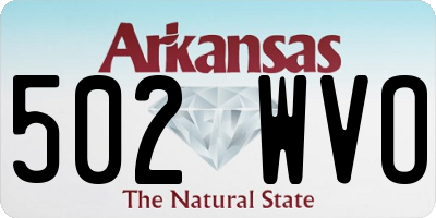AR license plate 502WVO