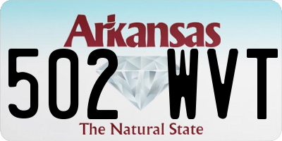 AR license plate 502WVT