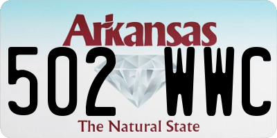 AR license plate 502WWC