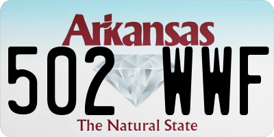 AR license plate 502WWF