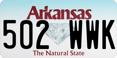 AR license plate 502WWK